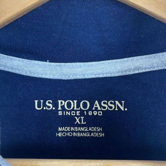 U.S. Polo Assn. men’s gray cotton blend half zip pullover - Picture 2 of 4